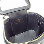 Chanel Quilted Shoulder Bag Lambskin Black Gold Chain Vanity Playing Card Suit — view 8