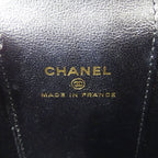 Chanel Quilted Shoulder Bag Lambskin Black Gold Chain Vanity Playing Card Suit — view 6