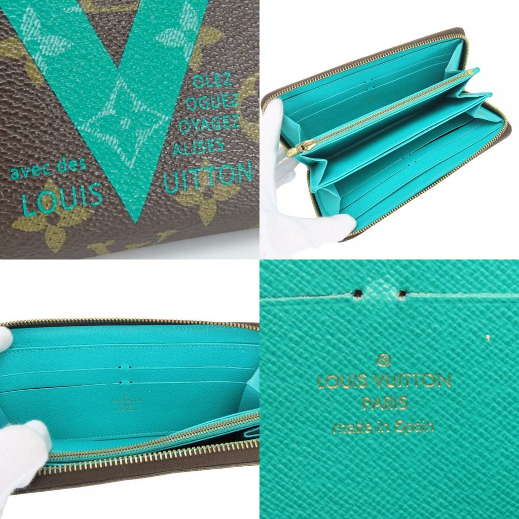 Louis Vuitton Wallet Zippy Monogram Turcoise Brown — view 7