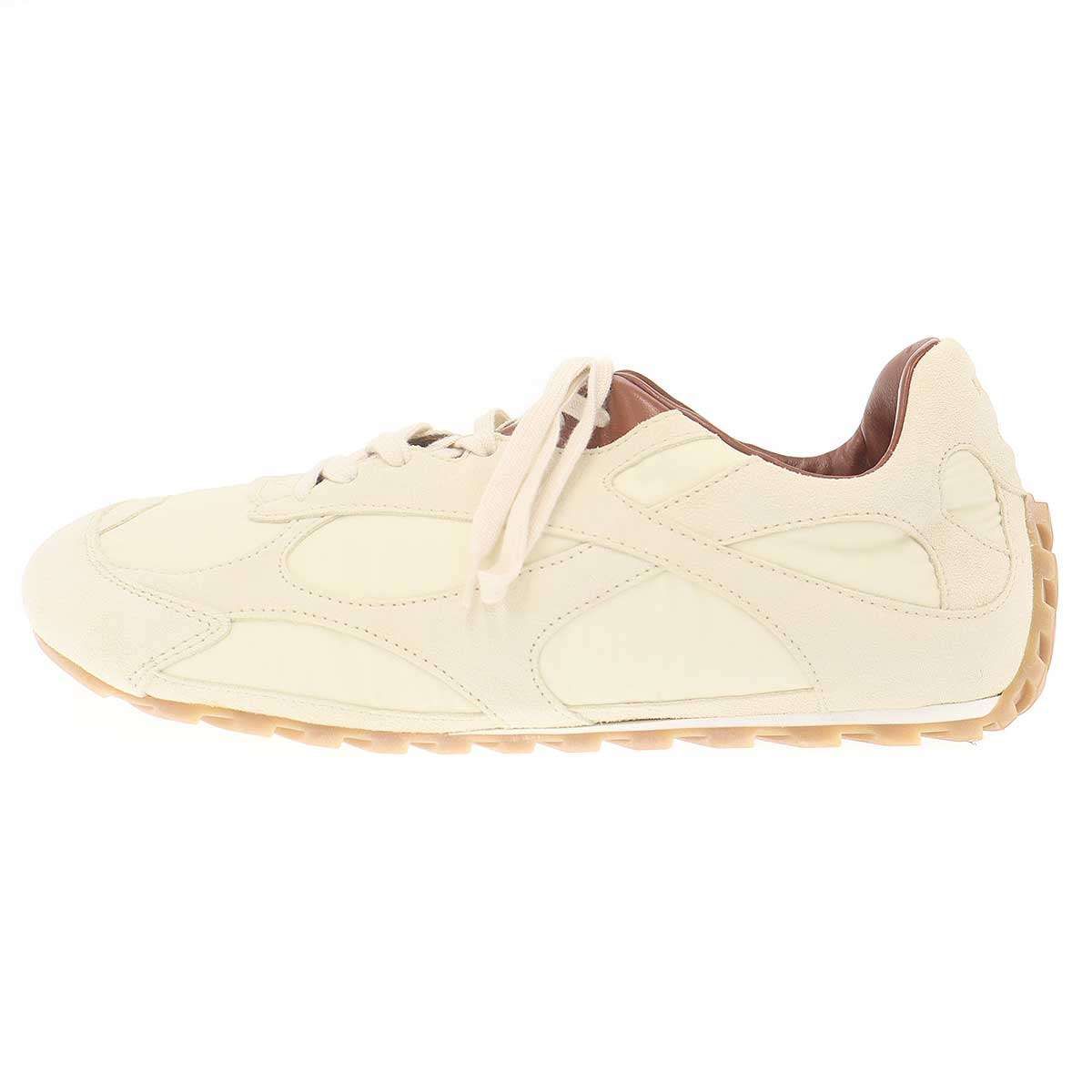 Bottega Veneta Orbit Flash Leather Combination Sneakers Ivory 41 — view 2