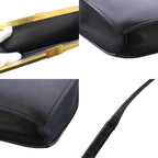 Celine Phoebe Philo Era Clasp Mini Shoulder Bag Leather Logo Foiing Black YT OH — view 8