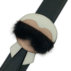 Fendi Strap You Karlito Black Leather Shoulder Silver Handbag — view 4