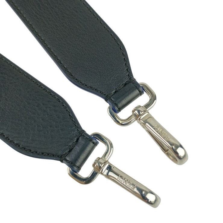 Fendi Strap You Karlito Black Leather Shoulder Silver Handbag — view 7