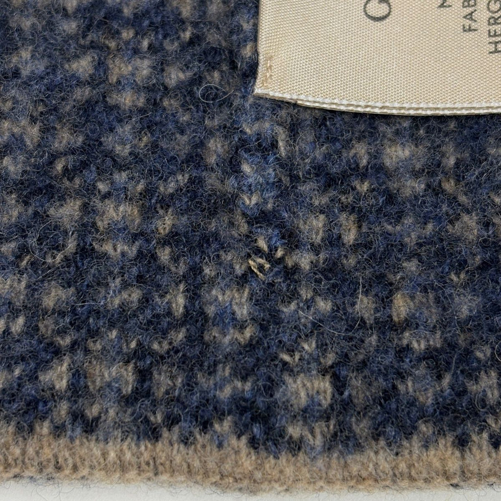 Gucci Plaid Knit Cap Logo Hat Cap Wool Nylon Gray Blue — view 4