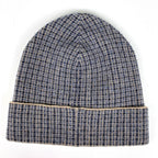 Gucci Plaid Knit Cap Logo Hat Cap Wool Nylon Gray Blue — view 2