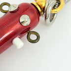 Prada Robot Motif Bag Charm Key Ring Key Holder Bag Leather Red Black Multicolor — view 5