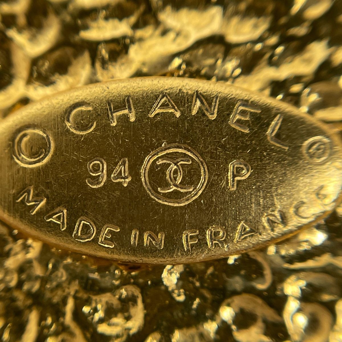 Chanel CC Logo Chain Necklace Quilted Long Gold Plated — view 5