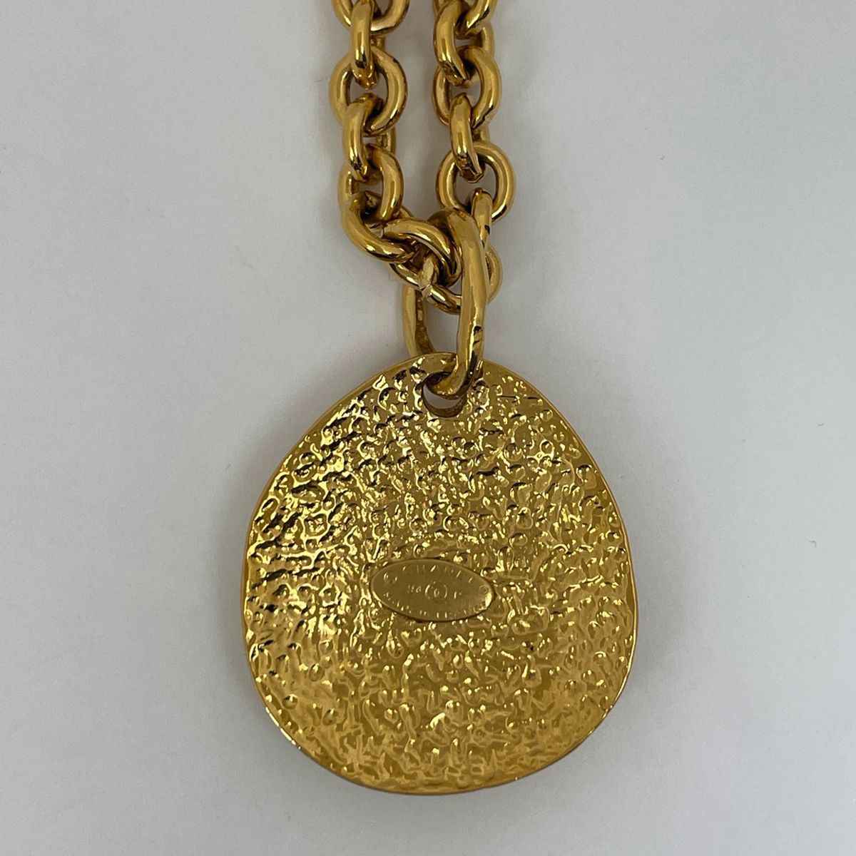 Chanel CC Logo Chain Necklace Quilted Long Gold Plated — view 2