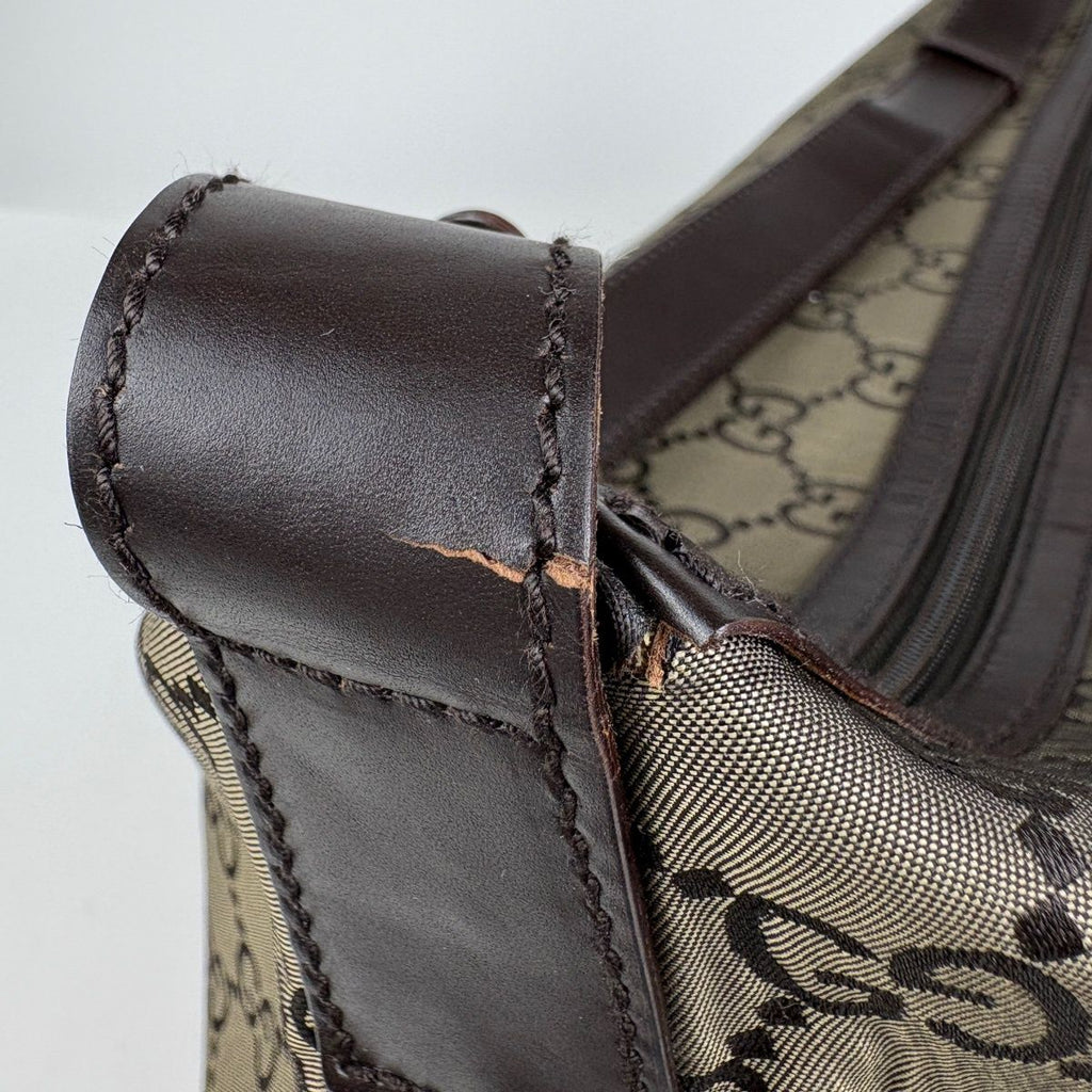 Gucci GG Pattern Shoulder Bag Sports Canvas Brown — view 6