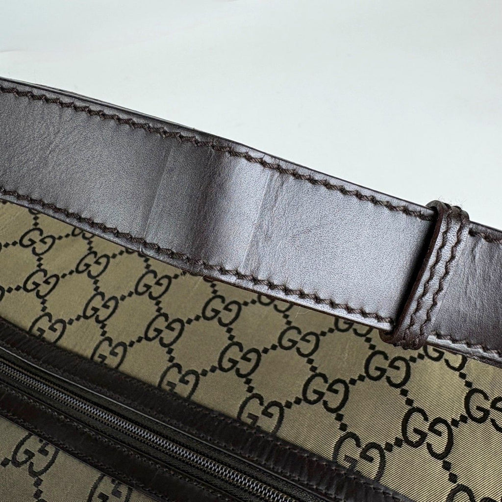 Gucci GG Pattern Shoulder Bag Sports Canvas Brown — view 9
