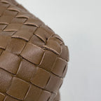 Bottega Veneta Intrecciato Shoulder Bag Leather Brown — view 3