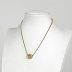 Dior Logo Rhinestone Necklace Gold Plated — view 4