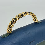 Loewe Velasquez Handbag Bicolor Leather Green Blue — view 6