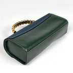Loewe Velasquez Handbag Bicolor Leather Green Blue — view 2