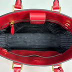 Prada Logo 2-Way Shoulder Bag Saffiano Leather Red — view 8
