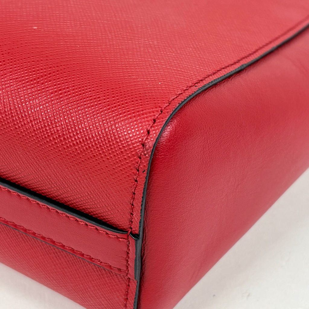 Prada Logo 2-Way Shoulder Bag Saffiano Leather Red — view 3