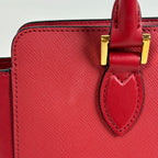 Prada Logo 2-Way Shoulder Bag Saffiano Leather Red — view 5