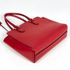 Prada Logo 2-Way Shoulder Bag Saffiano Leather Red — view 2