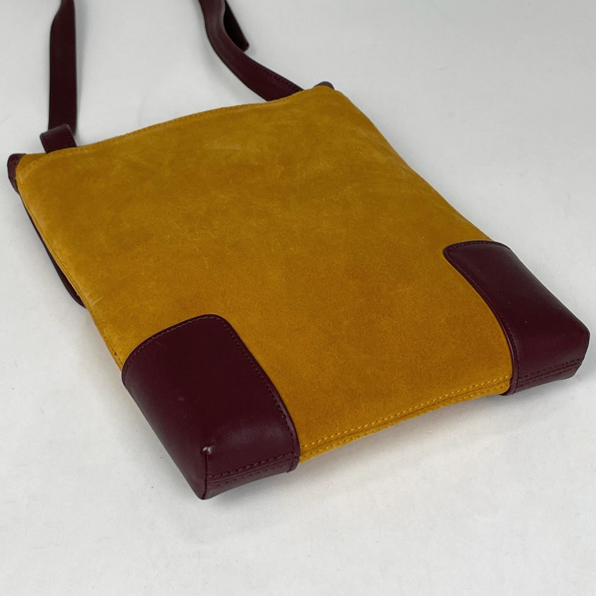 Loewe Anagram Shoulder Bag Crossbody Suede Yellow — view 2