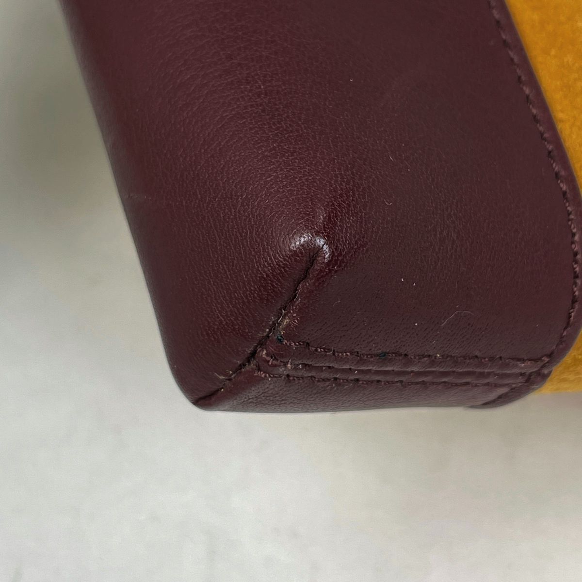 Loewe Anagram Shoulder Bag Crossbody Suede Yellow — view 3