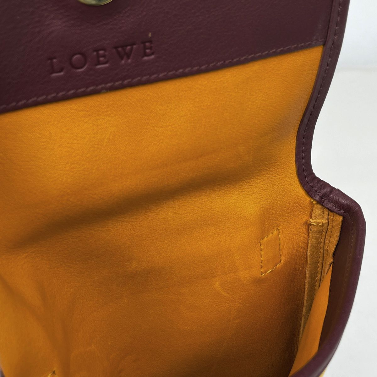 Loewe Anagram Shoulder Bag Crossbody Suede Yellow — view 6