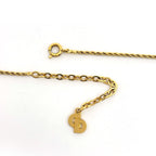Dior Logo Rhinestone Necklace CD Gold Plated Black — view 3
