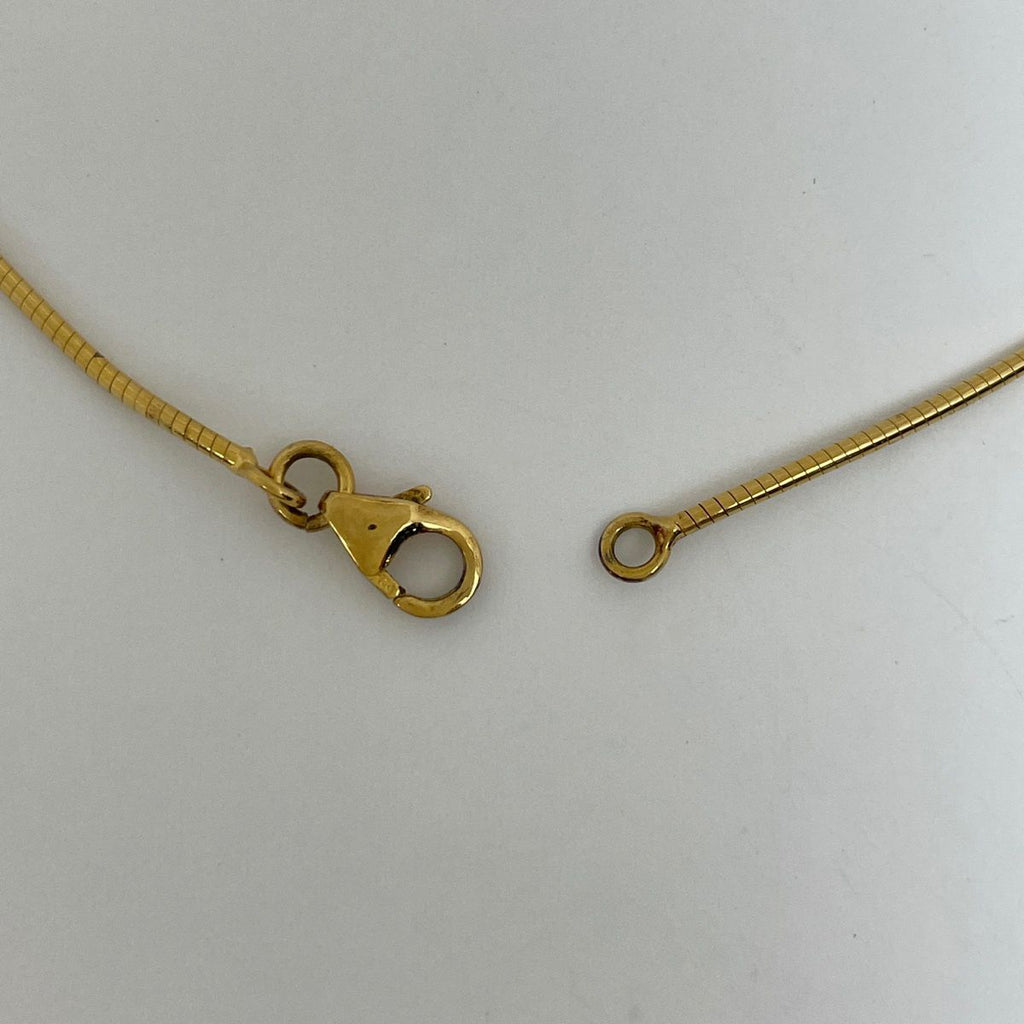 Hermes Pop Necklace Logo Gold Plated White — view 3