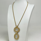 Dior Oval Necklace Gold Plated — view 5