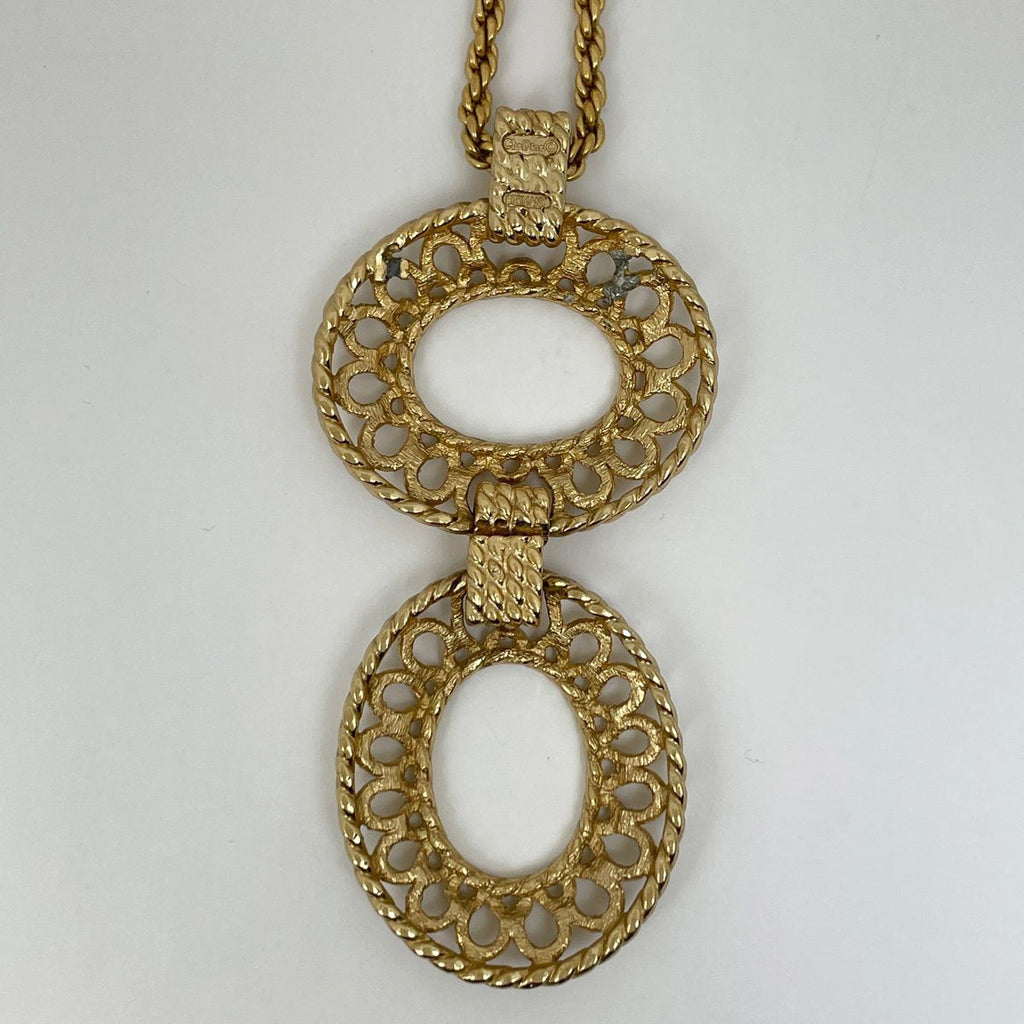 Dior Oval Necklace Gold Plated — view 2