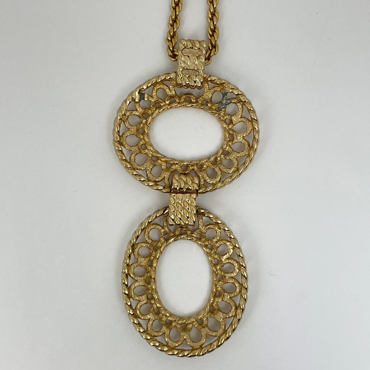 Dior Oval Necklace Gold Plated — view 2