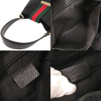 Gucci GG Canvas Leather Black Hobo Shoulder Bag — view 7