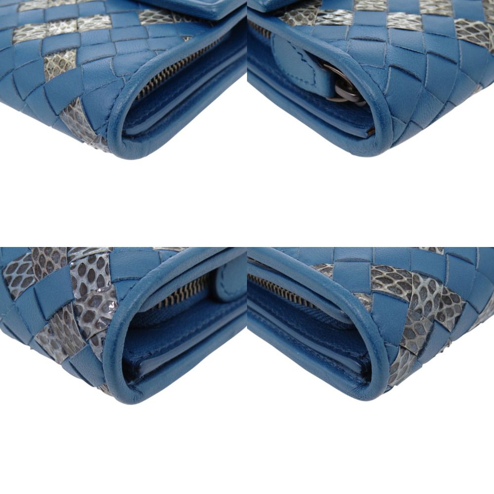 Bottega Veneta Intrecciato Leather Ayer's Blue Wallet — view 4