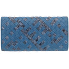 Bottega Veneta Intrecciato Leather Ayer's Blue Wallet — view 3