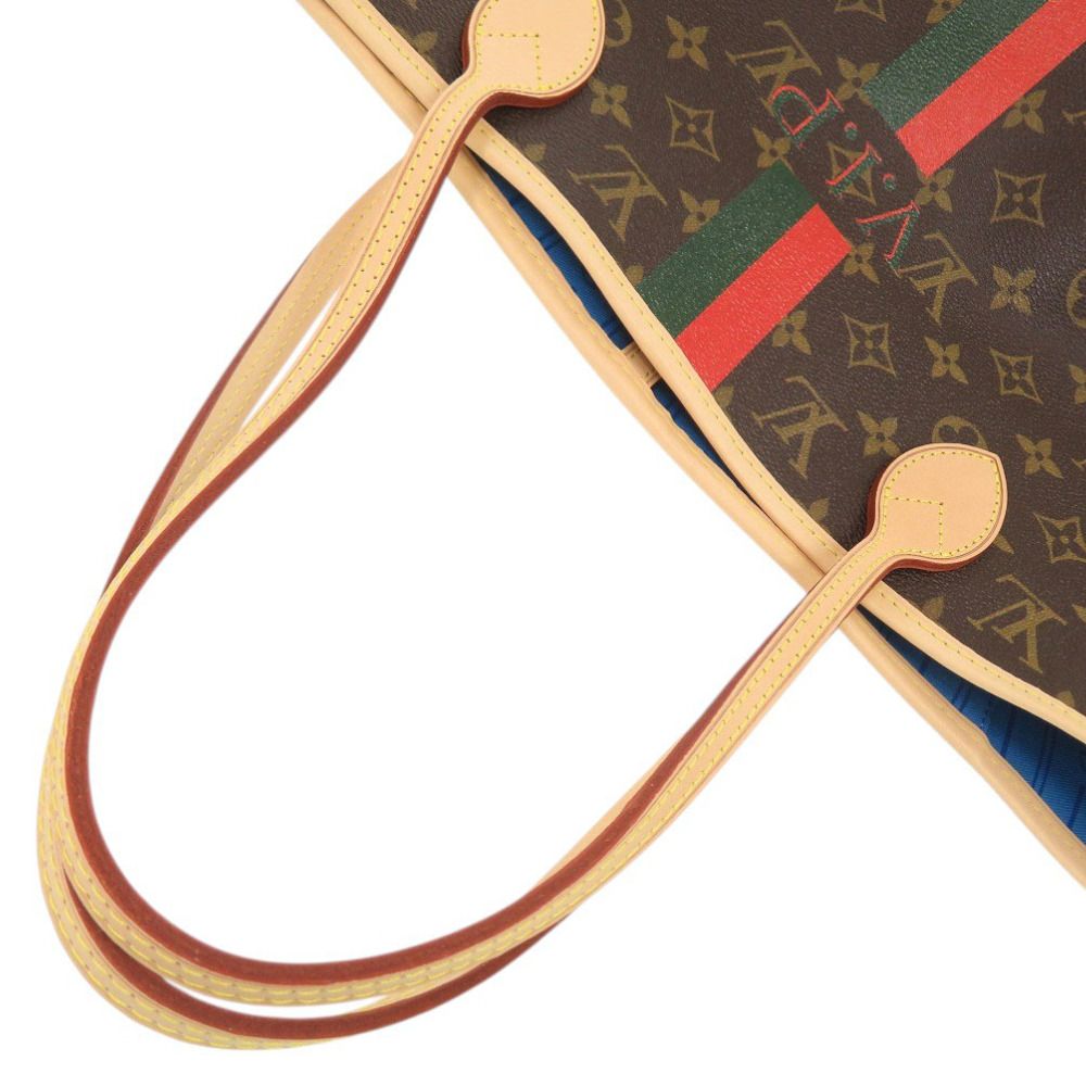 Louis Vuitton Neverfull MM Pouch Monogram Light Blue Tote — view 7