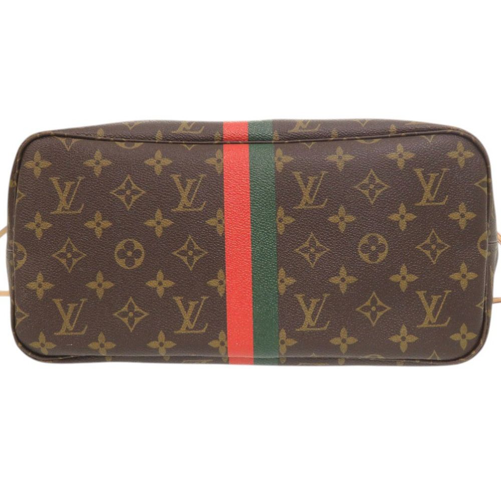 Louis Vuitton Neverfull MM Pouch Monogram Light Blue Tote — view 3