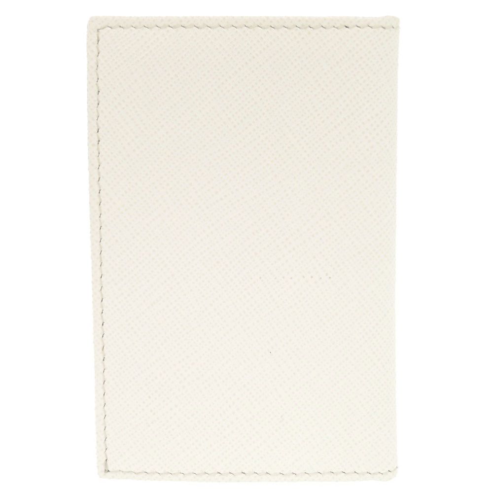 Prada Saffiano Triangle White Card Case — view 3