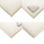 Prada Saffiano Triangle White Card Case — view 4