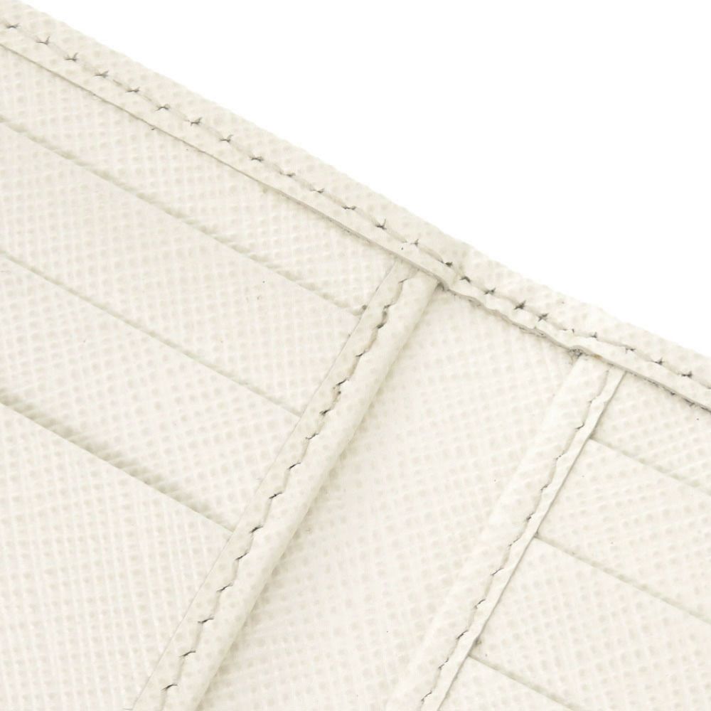 Prada Saffiano Triangle White Card Case — view 7