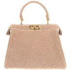 Fendi Peekaboo Icy Mouton Pink 2-Way Handbag — view 3