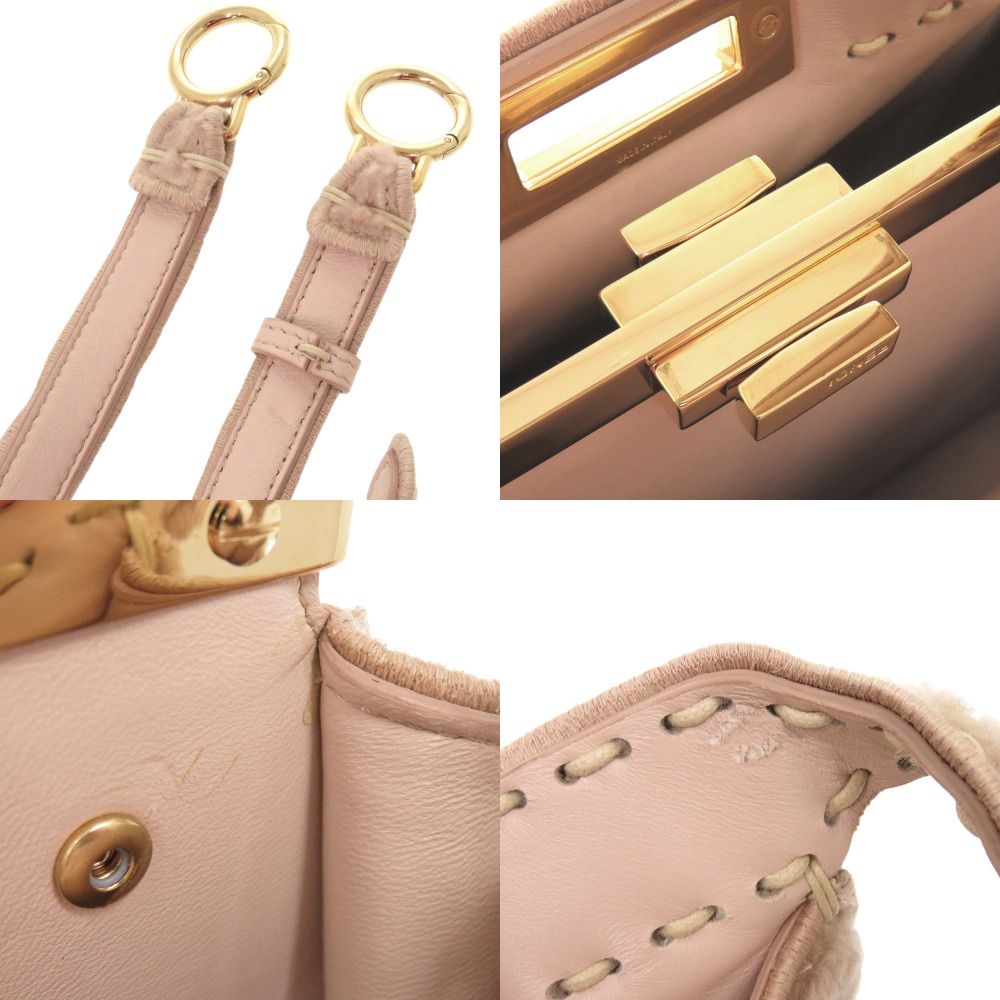 Fendi Peekaboo Icy Mouton Pink 2-Way Handbag — view 9