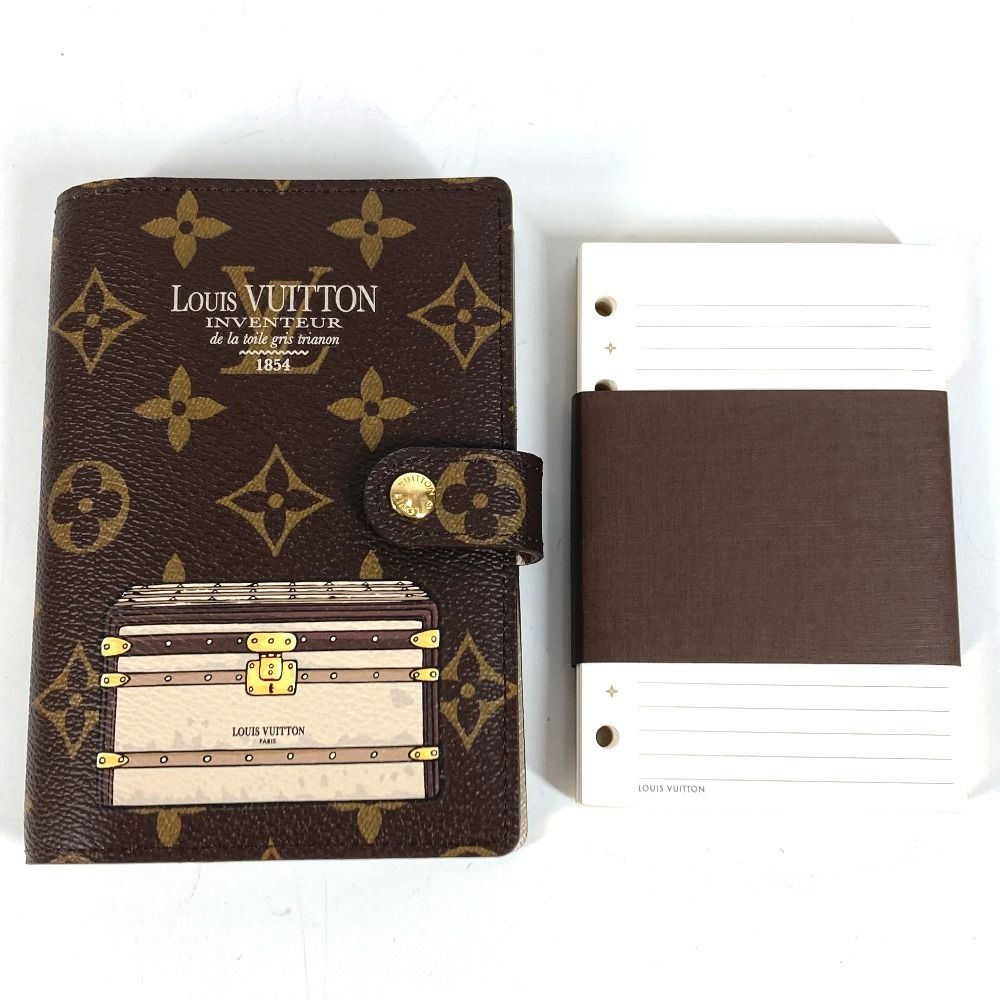 Louis Vuitton Notebook Cover Agenda PM Monogram Canvas Brown — view 3