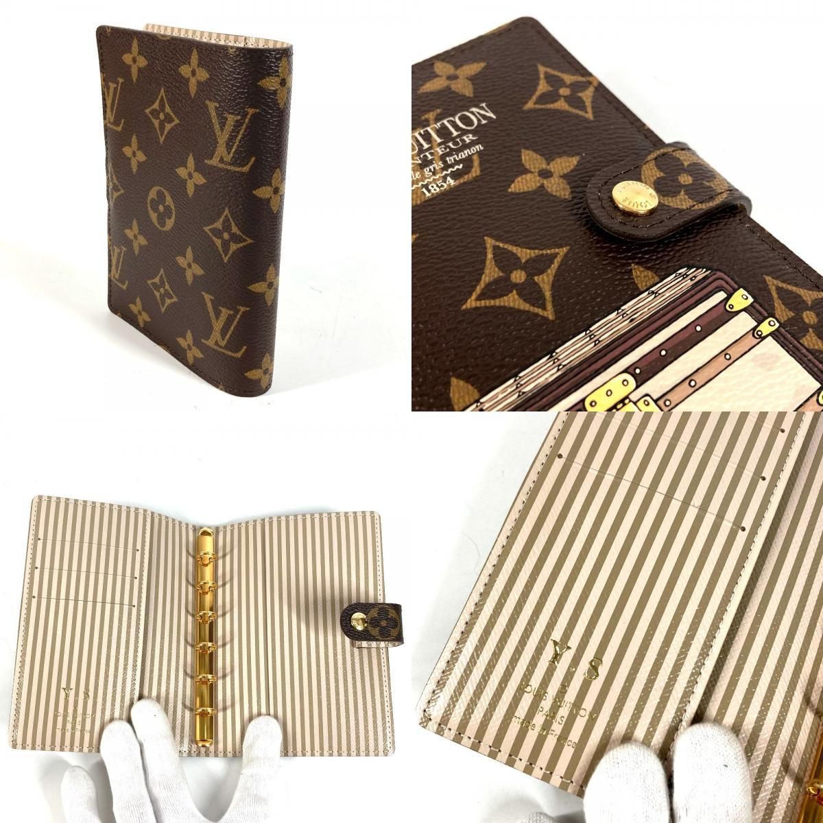 Louis Vuitton Notebook Cover Agenda PM Monogram Canvas Brown — view 8