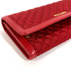 Prada Wallet Logo Quilted Nylon Red — view 7