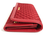 Prada Wallet Logo Quilted Nylon Red — view 4