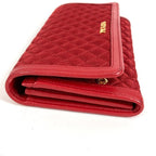 Prada Wallet Logo Quilted Nylon Red — view 6