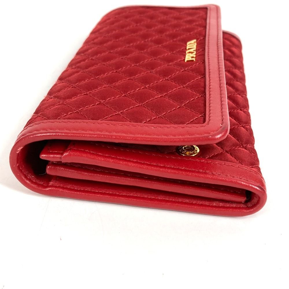 Prada Wallet Logo Quilted Nylon Red — view 6