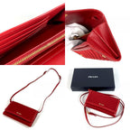 Prada Wallet Logo Quilted Nylon Red — view 9