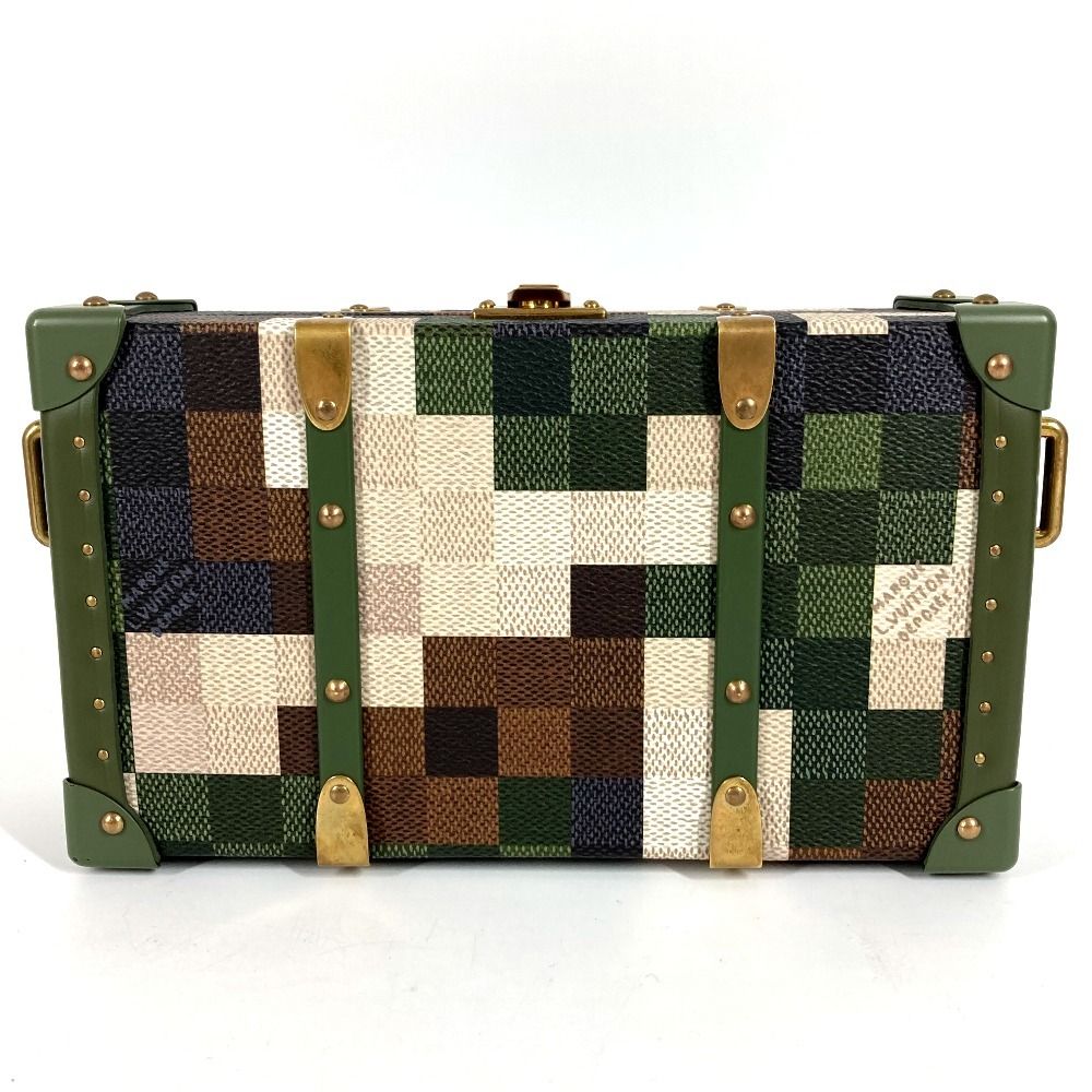 Louis Vuitton Shoulder Bag Neo Wallet Trunk Leather Khaki — view 2
