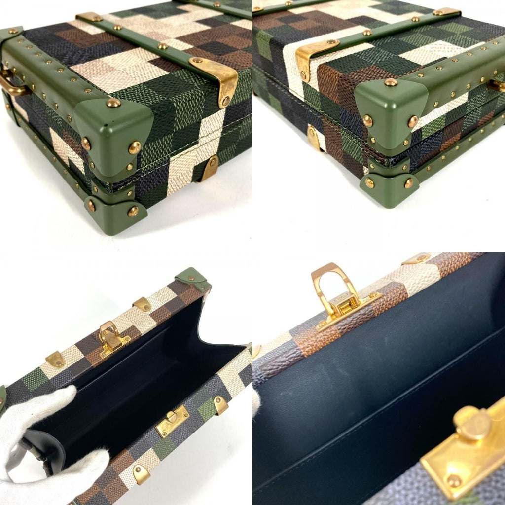 Louis Vuitton Shoulder Bag Neo Wallet Trunk Leather Khaki — view 8