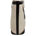 Chanel Shoulder Bag CC Logo Charm Leather Beige — view 4